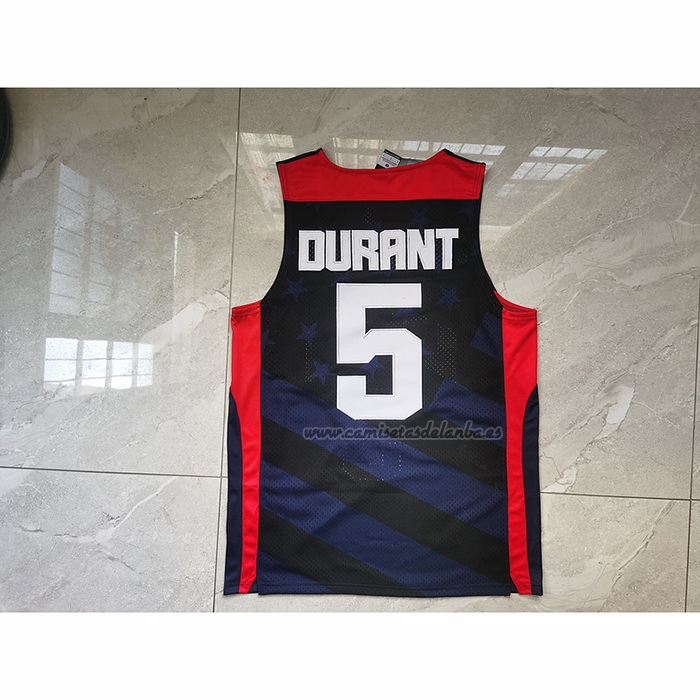Camiseta USA 2012 Kevin Durant NO 5 Negro